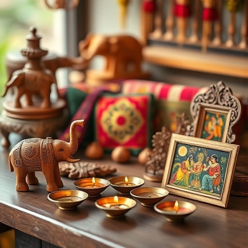 Traditional Indian souvenirs collection