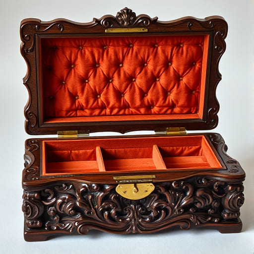 Wooden jewelry box